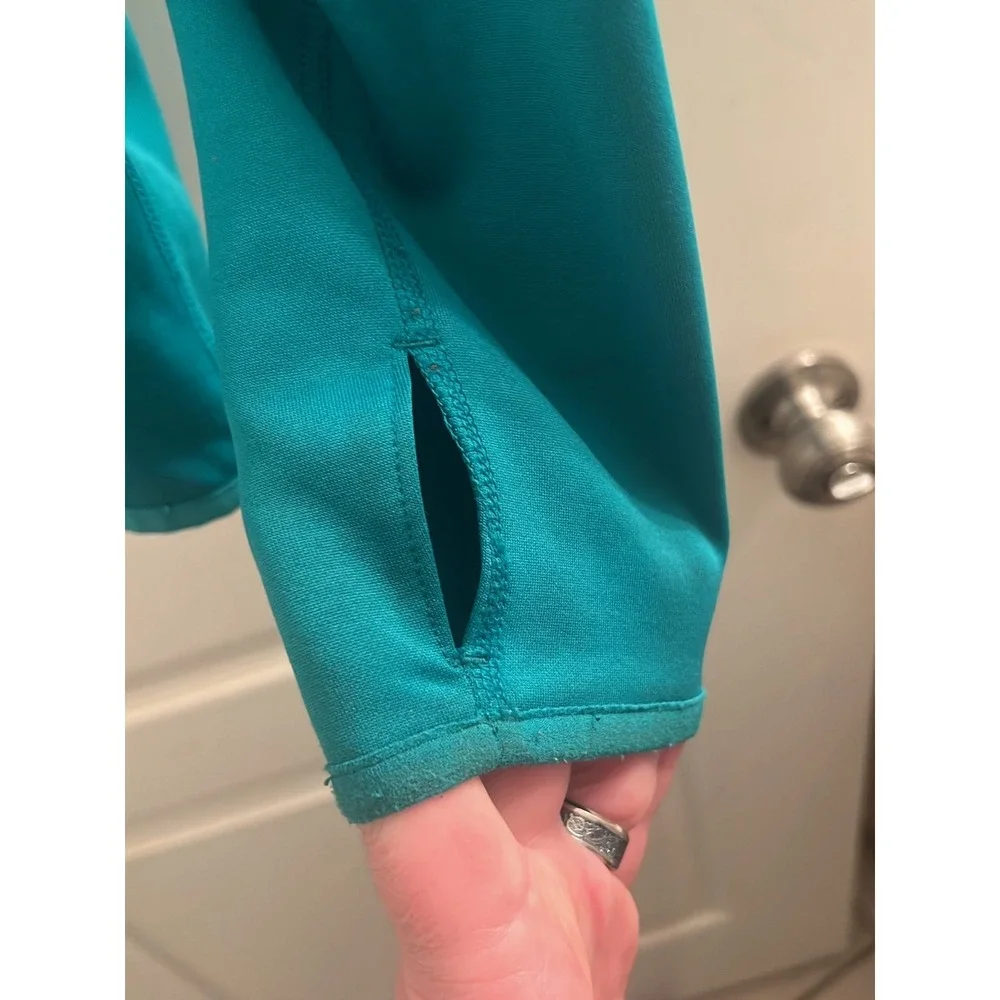 Nike Womens Dri-FIT Therma Fleece Full Zip Hoodie Teal Blue 683856-345 Size M